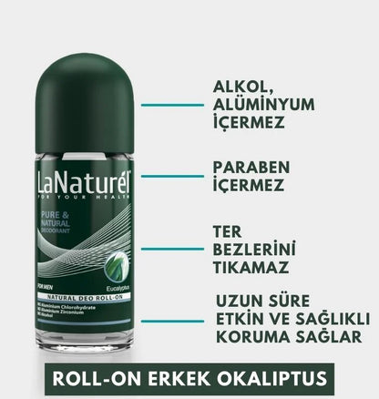 Roll On Okaliptus Erkek 50 ml - Lanaturel